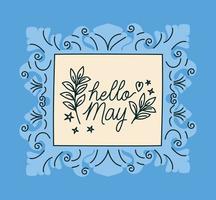 frame of hello may vector