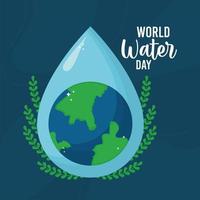 diseño del día mundial del agua vector