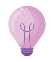 pink light bulb vector