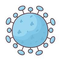 blue bacterium design vector