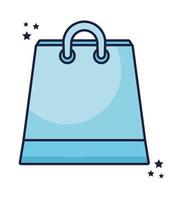 blue shopping bag vector