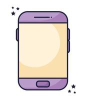 purple smartphone design vector