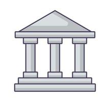 classic bank icon vector