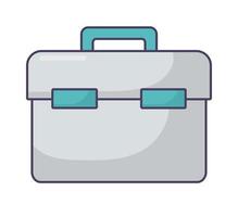 gray briefcase design vector