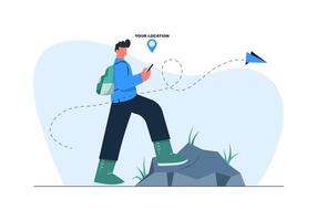 Adventure, Explorer Concept Illustration vector