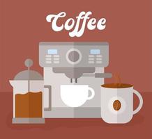 coffee items poster vector