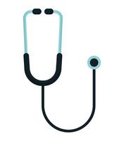 black stethoscope icon vector