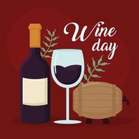 wine day poster vector