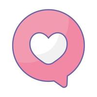 heart message bubble vector