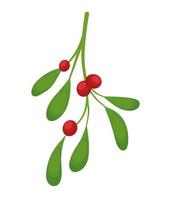 mistletoe branch icon vector