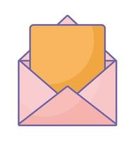 envelope isolated icon vector