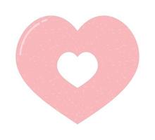 big pink heart vector