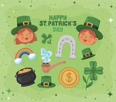 artículos de san patricio vector