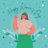 happy women day cartel vector