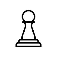 Pawn icon isolated on white background from chess game collection. pawn icon thin line outline linear pawn symbol for logo, web, app, UI. vector