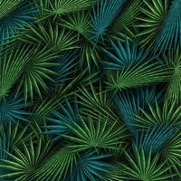 Tropical summer leaves background with jungle plants vector