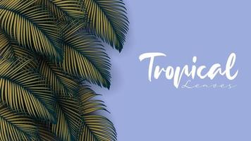 fondo de hojas de verano tropical con plantas de la selva vector