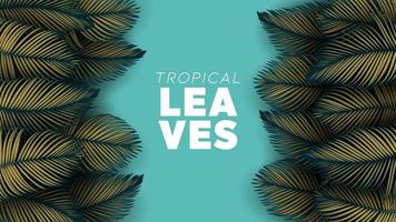 fondo de hojas de verano tropical con plantas de la selva vector