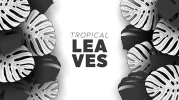 fondo de hojas de verano tropical con plantas de la selva vector