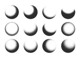 Black grain point effect. Circle Black Grunge Noise Vector isolated on a white background