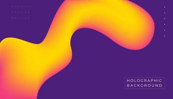 fluid holographic abstract background. dark purple, orange, red, and pink color. can be use for website or banner vector