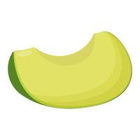 A piece of avocado isolated on white background. Flat vector illustration