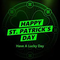 happy st patricks day on black background  Vector illustration.