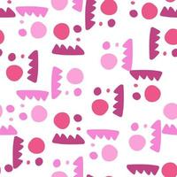 Creative shape seamless pattern. Creative various doodle shapes background. vector