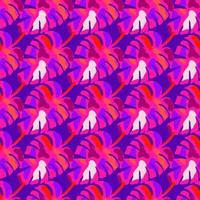 Abstract monstera leaves tropical seamless pattern. Rainforest background. vector