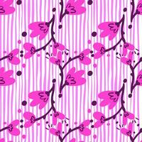 Abstract flowers seamless pattern. vector