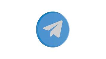 Telegram TON logotip animation 3D rotation coin full HD