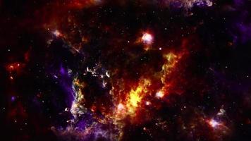Space Flight exploration travel to Rosette Nebula video