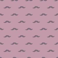 Mustache seamless pattern on. Vintage barber shop in doodle style. vector