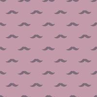 Mustache seamless pattern on. Vintage barber shop in doodle style. vector