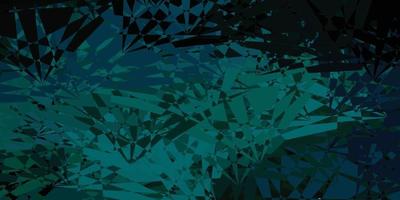 Dark Green vector background with random forms.