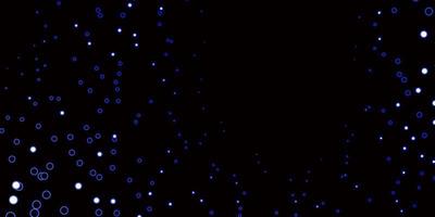 Dark BLUE vector background with circles.