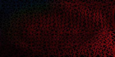 Dark green, red vector triangle mosaic pattern.