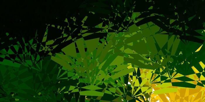 Dark Green, Red vector background with polygonal forms.