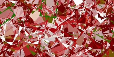 Light Green, Red vector pattern with polygonal shapes.