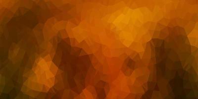 Dark green, yellow vector abstract triangle template.