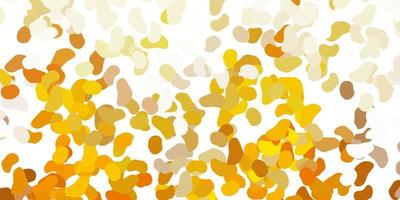 Light green, yellow vector background with random forms.