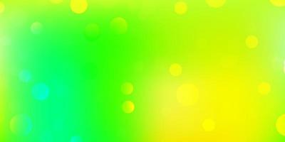 Light green, yellow vector pattern with abstract shapes.