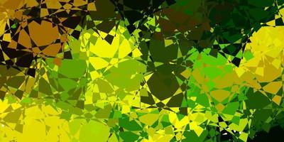 Light Green, Yellow vector background with polygonal forms.