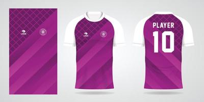 purple sports shirt jersey design template vector