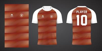 plantilla de diseño de camiseta de camiseta deportiva marrón vector