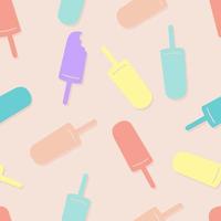 Vivid icecream popsicle seamless pattern vector background