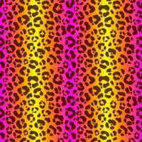 Neon leopard seamless pattern. Bright colored spotted background. Vector rainbow animal print.