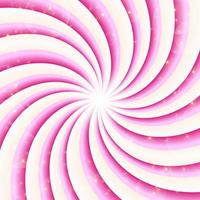 Candy swirl background with stars. Radial gradient pink twisted spiral. Vector illustration.