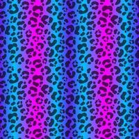 Neon leopard seamless pattern. Bright colored spotted background. Vector rainbow animal print.