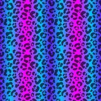 Neon leopard seamless pattern. Bright colored spotted background. Vector rainbow animal print.